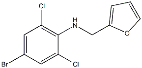 4-bromo-2,6-dichloro-N-(furan-2-ylmethyl)aniline 结构式