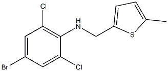 4-bromo-2,6-dichloro-N-[(5-methylthiophen-2-yl)methyl]aniline 结构式