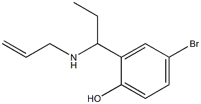 4-bromo-2-[1-(prop-2-en-1-ylamino)propyl]phenol 结构式