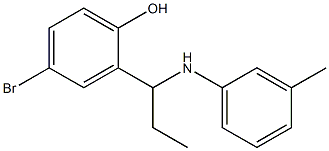 4-bromo-2-{1-[(3-methylphenyl)amino]propyl}phenol 结构式