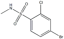 4-bromo-2-chloro-N-methylbenzene-1-sulfonamide 结构式