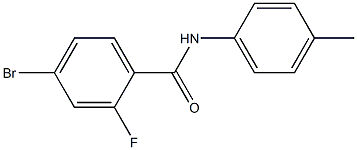 4-bromo-2-fluoro-N-(4-methylphenyl)benzamide 结构式