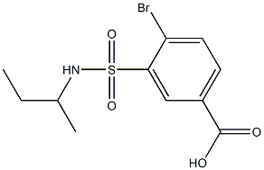 4-bromo-3-(butan-2-ylsulfamoyl)benzoic acid 结构式