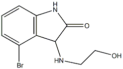 4-bromo-3-[(2-hydroxyethyl)amino]-2,3-dihydro-1H-indol-2-one 结构式