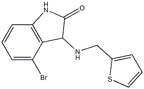 4-bromo-3-[(thiophen-2-ylmethyl)amino]-2,3-dihydro-1H-indol-2-one 结构式