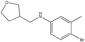 4-bromo-3-methyl-N-(oxolan-3-ylmethyl)aniline 结构式