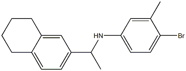 4-bromo-3-methyl-N-[1-(5,6,7,8-tetrahydronaphthalen-2-yl)ethyl]aniline 结构式