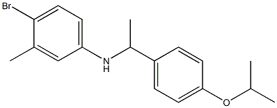 4-bromo-3-methyl-N-{1-[4-(propan-2-yloxy)phenyl]ethyl}aniline 结构式