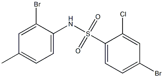 4-bromo-N-(2-bromo-4-methylphenyl)-2-chlorobenzene-1-sulfonamide 结构式