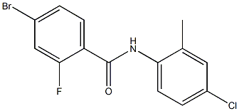 4-bromo-N-(4-chloro-2-methylphenyl)-2-fluorobenzamide 结构式