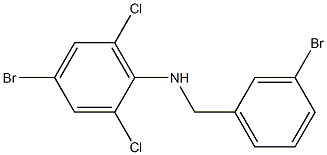 4-bromo-N-[(3-bromophenyl)methyl]-2,6-dichloroaniline 结构式