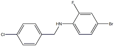 4-bromo-N-[(4-chlorophenyl)methyl]-2-fluoroaniline 结构式