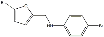 4-bromo-N-[(5-bromofuran-2-yl)methyl]aniline 结构式