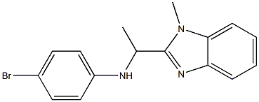 4-bromo-N-[1-(1-methyl-1H-1,3-benzodiazol-2-yl)ethyl]aniline 结构式