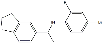 4-bromo-N-[1-(2,3-dihydro-1H-inden-5-yl)ethyl]-2-fluoroaniline 结构式