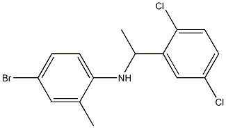 4-bromo-N-[1-(2,5-dichlorophenyl)ethyl]-2-methylaniline 结构式
