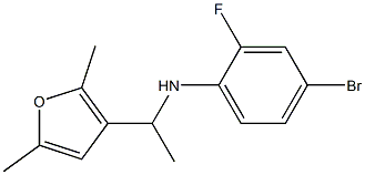 4-bromo-N-[1-(2,5-dimethylfuran-3-yl)ethyl]-2-fluoroaniline 结构式