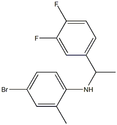 4-bromo-N-[1-(3,4-difluorophenyl)ethyl]-2-methylaniline 结构式