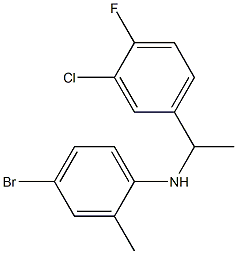 4-bromo-N-[1-(3-chloro-4-fluorophenyl)ethyl]-2-methylaniline 结构式