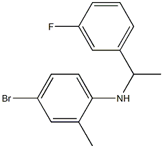 4-bromo-N-[1-(3-fluorophenyl)ethyl]-2-methylaniline 结构式