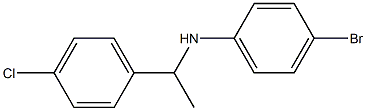 4-bromo-N-[1-(4-chlorophenyl)ethyl]aniline 结构式