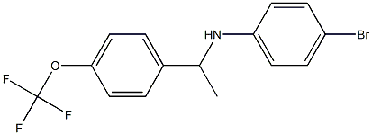 4-bromo-N-{1-[4-(trifluoromethoxy)phenyl]ethyl}aniline 结构式