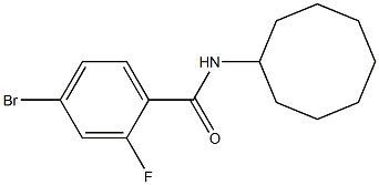 4-bromo-N-cyclooctyl-2-fluorobenzamide 结构式