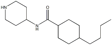 4-butyl-N-(piperidin-4-yl)cyclohexane-1-carboxamide 结构式