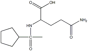 4-carbamoyl-2-(1-cyclopentylacetamido)butanoic acid 结构式