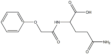 4-carbamoyl-2-(2-phenoxyacetamido)butanoic acid 结构式