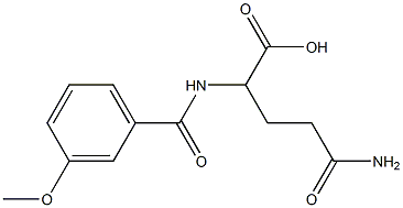 4-carbamoyl-2-[(3-methoxyphenyl)formamido]butanoic acid 结构式