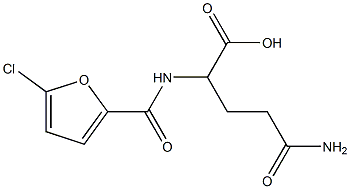 4-carbamoyl-2-[(5-chlorofuran-2-yl)formamido]butanoic acid 结构式