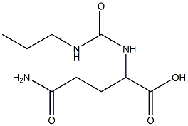 4-carbamoyl-2-[(propylcarbamoyl)amino]butanoic acid 结构式