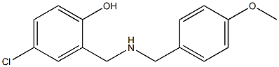 4-chloro-2-({[(4-methoxyphenyl)methyl]amino}methyl)phenol 结构式