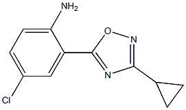 4-chloro-2-(3-cyclopropyl-1,2,4-oxadiazol-5-yl)aniline 结构式