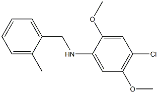 4-chloro-2,5-dimethoxy-N-[(2-methylphenyl)methyl]aniline 结构式