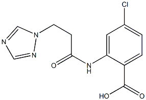 4-chloro-2-[3-(1H-1,2,4-triazol-1-yl)propanamido]benzoic acid 结构式