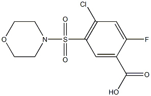 4-chloro-2-fluoro-5-(morpholin-4-ylsulfonyl)benzoic acid 结构式