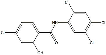 4-chloro-2-hydroxy-N-(2,4,5-trichlorophenyl)benzamide 结构式
