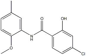 4-chloro-2-hydroxy-N-(2-methoxy-5-methylphenyl)benzamide 结构式