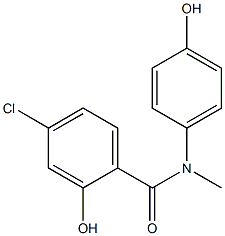 4-chloro-2-hydroxy-N-(4-hydroxyphenyl)-N-methylbenzamide 结构式