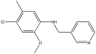 4-chloro-2-methoxy-5-methyl-N-(pyridin-3-ylmethyl)aniline 结构式