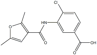 4-chloro-3-[(2,5-dimethyl-3-furoyl)amino]benzoic acid 结构式
