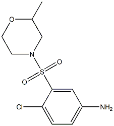 4-chloro-3-[(2-methylmorpholine-4-)sulfonyl]aniline 结构式