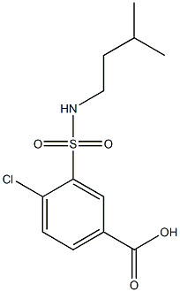 4-chloro-3-[(3-methylbutyl)sulfamoyl]benzoic acid 结构式
