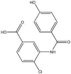 4-chloro-3-[(4-hydroxybenzoyl)amino]benzoic acid 结构式