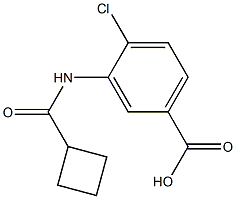 4-chloro-3-[(cyclobutylcarbonyl)amino]benzoic acid 结构式