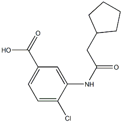 4-chloro-3-[(cyclopentylacetyl)amino]benzoic acid 结构式