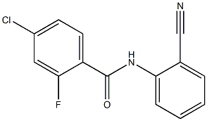 4-chloro-N-(2-cyanophenyl)-2-fluorobenzamide 结构式