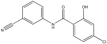 4-chloro-N-(3-cyanophenyl)-2-hydroxybenzamide 结构式